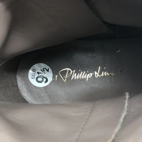 3.1 PHILLIP LIM Charcoal Gray Elegant Suede Ankle Boots. - Picture 11 of 12